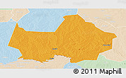 Political Panoramic Map of Amadi, lighten