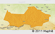 Political Panoramic Map of Amadi, physical outside