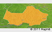 Political Panoramic Map of Amadi, satellite outside