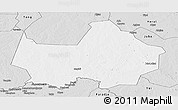 Silver Style Panoramic Map of Amadi