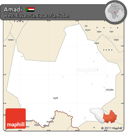 Classic Style Simple Map of Amadi