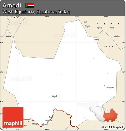Classic Style Simple Map of Amadi