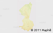 Physical 3D Map of Yambio, cropped outside