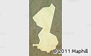 Physical 3D Map of Yambio, darken