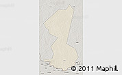 Shaded Relief 3D Map of Yambio, semi-desaturated