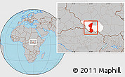 Gray Location Map of Yambio, highlighted parent region