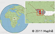 Savanna Style Location Map of Yambio, highlighted parent region, highlighted grandparent region
