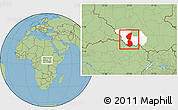Savanna Style Location Map of Yambio, highlighted parent region