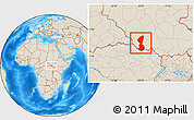 Shaded Relief Location Map of Yambio