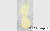 Physical Map of Yambio, desaturated