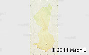 Physical Map of Yambio, lighten
