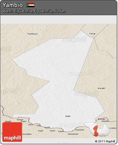 Classic Style Panoramic Map of Yambio