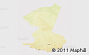 Physical Panoramic Map of Yambio, cropped outside