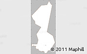 Gray Simple Map of Yambio, cropped outside
