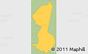 Savanna Style Simple Map of Yambio, cropped outside