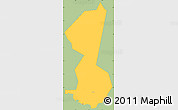 Savanna Style Simple Map of Yambio, single color outside