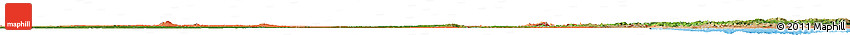 Political Shades Horizon Map of Sudan, satellite outside, bathymetry sea