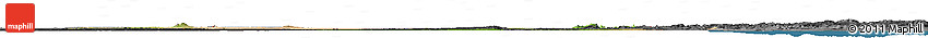 Satellite Horizon Map of Sudan, darken, desaturated, land only