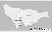 Gray 3D Map of Khartoum, single color outside