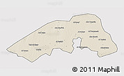 Shaded Relief 3D Map of Bara, cropped outside