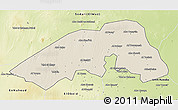 Shaded Relief 3D Map of Bara, physical outside