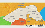 Shaded Relief 3D Map of Bara, political outside
