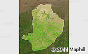 Satellite 3D Map of Rashad, darken