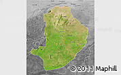 Satellite 3D Map of Rashad, desaturated