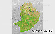 Satellite 3D Map of Rashad, lighten, desaturated