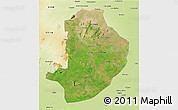 Satellite 3D Map of Rashad, physical outside