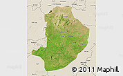 Satellite 3D Map of Rashad, shaded relief outside