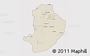 Shaded Relief 3D Map of Rashad, cropped outside