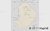 Shaded Relief 3D Map of Rashad, desaturated