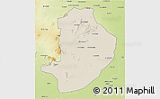 Shaded Relief 3D Map of Rashad, physical outside