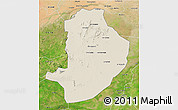 Shaded Relief 3D Map of Rashad, satellite outside