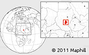 Blank Location Map of Rashad, within the entire country