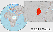 Gray Location Map of Rashad