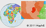 Political Location Map of Rashad