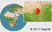 Satellite Location Map of Rashad