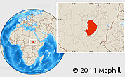 Shaded Relief Location Map of Rashad