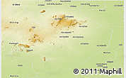 Physical Panoramic Map of Rashad