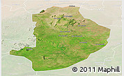 Satellite Panoramic Map of Rashad, lighten