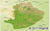 Satellite Panoramic Map of Rashad, physical outside