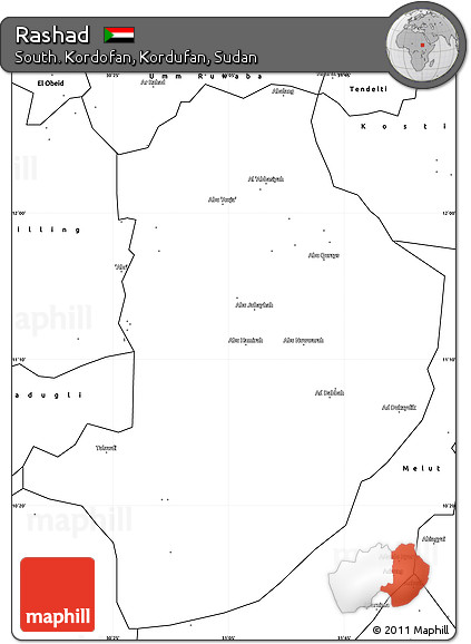 Blank Simple Map of Rashad