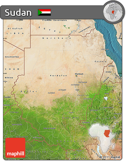 Satellite Map of Sudan