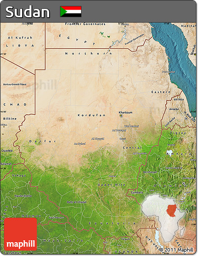 Satellite Map of Sudan