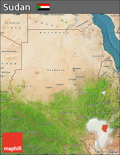 Satellite Map of Sudan