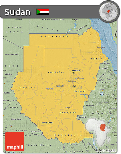 Savanna Style Map of Sudan