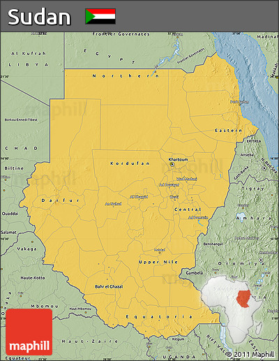 Savanna Style Map of Sudan