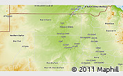 Physical 3D Map of Northern